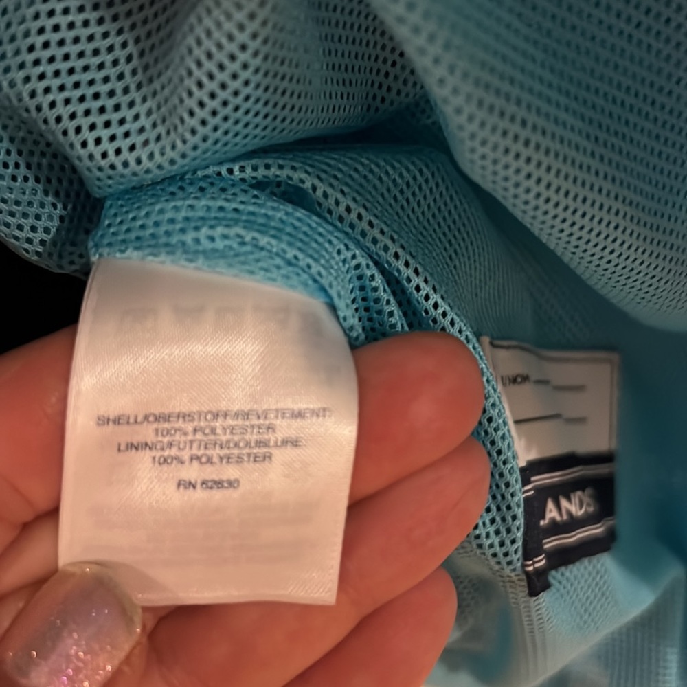 Girls Lands End Polka Dot Wind Lined Breaker Jacket M 10-12 - Picture 10 of 11